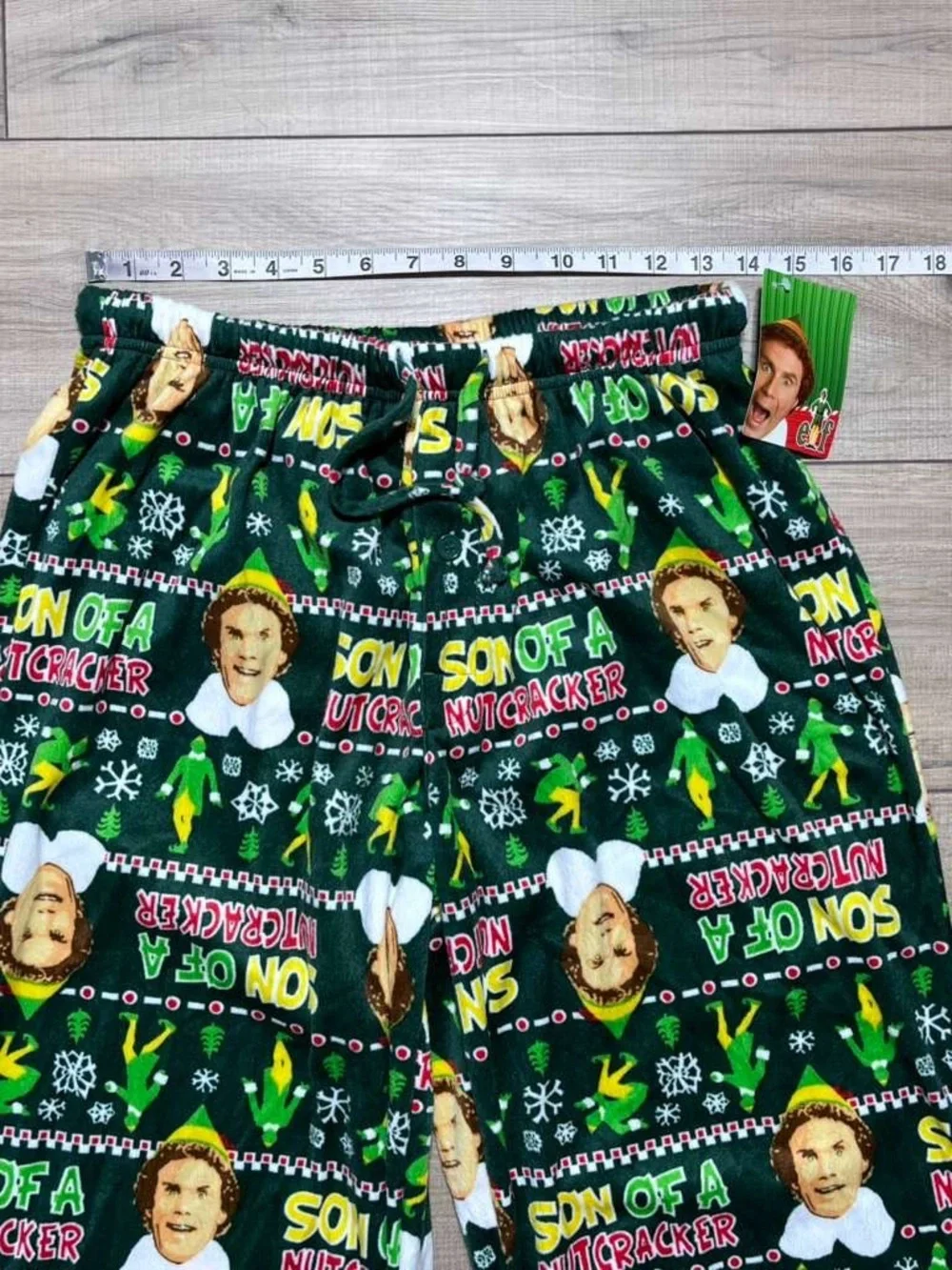 Elf Movie Mens Son Of A Nutcracker Fleece Pajama Lounge Pants Size Medium - Picture 2 of 12
